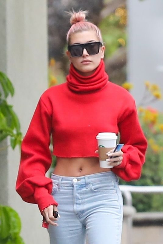 HAILEY BALDWIN Out for Coffee in Los Angeles 01/08/2018