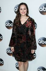 HAYLEY ORRANTIA at ABC All-star Party at TCA Winter Press Tour in Los Angeles 01/08/2018