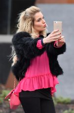 HELEN FLANAGAN on the Set of Coronation Street in Manchester 01/22/2018