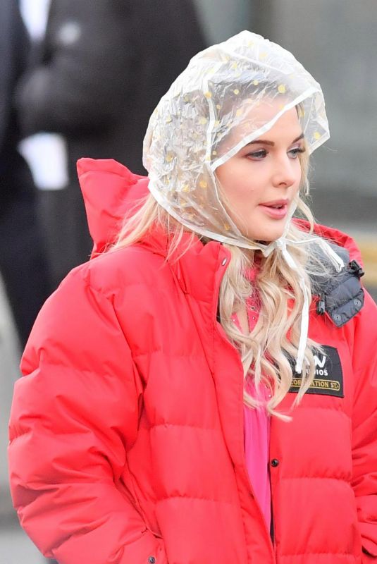 HELEN FLANAGAN on the Set of Coronation Street in Manchester 01/22/2018