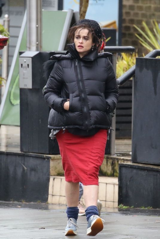 HELENA BONHAM CARTER Out and About in Hampstead 01/20/2018