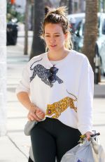 HILARY DUFF at Alfred Coffe in Studio City 01/15/2018