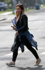 HILARY DUFF Out and About in Santa Monica 01/16/2018