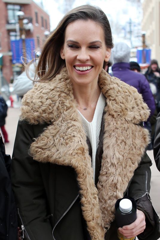 HILARY SWANK Out at 2018 Sundance Film Festival 01/21/2018