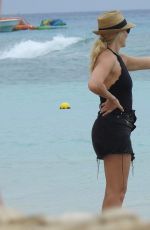 HOLLY WILLOUGHBY in Swimsuit at a Beach in Caribbean 12/31/2017