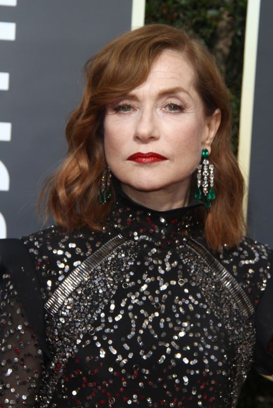 ISABELLE HUPPERT at 75th Annual Golden Globe Awards in Beverly Hills 01/07/2018