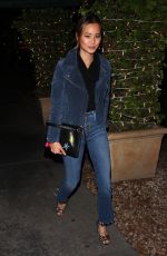 JAMIE CHUNG Out for Dinner at Madeo in West Hollywood 01/18/2018