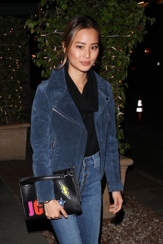 JAMIE CHUNG Out for Dinner at Madeo in West Hollywood 01/18/2018