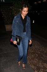 JAMIE CHUNG Out for Dinner at Madeo in West Hollywood 01/18/2018