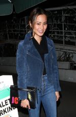 JAMIE CHUNG Out for Dinner at Madeo in West Hollywood 01/18/2018