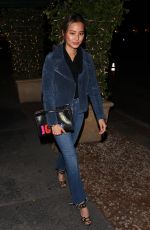 JAMIE CHUNG Out for Dinner at Madeo in West Hollywood 01/18/2018