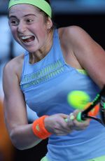 JELENA OSTAPENKO at Australian Open Tennis Tournament in Melbourne 01/17/2018