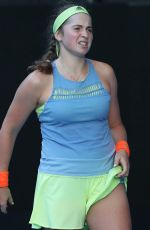 JELENA OSTAPENKO at Australian Open Tennis Tournament in Melbourne 01/17/2018