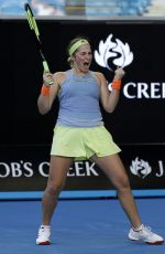 JELENA OSTAPENKO at Australian Open Tennis Tournament in Melbourne 01/17/2018