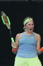 JELENA OSTAPENKO at Australian Open Tennis Tournament in Melbourne 01/17/2018