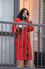 JEMMA LUCY Out on the Balcony in Manchester 01/27/2018