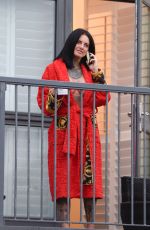 JEMMA LUCY Out on the Balcony in Manchester 01/27/2018