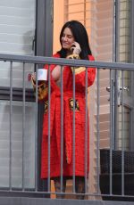 JEMMA LUCY Out on the Balcony in Manchester 01/27/2018
