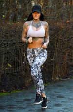 JEMMA LUCY Workingout at a Park in Manchester 01/20/2018