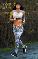 JEMMA LUCY Workingout at a Park in Manchester 01/20/2018