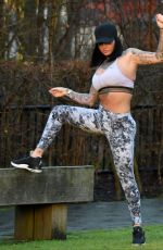 JEMMA LUCY Workingout at a Park in Manchester 01/20/2018