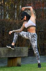 JEMMA LUCY Workingout at a Park in Manchester 01/20/2018