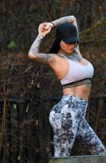 JEMMA LUCY Workingout at a Park in Manchester 01/20/2018