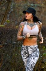 JEMMA LUCY Workingout at a Park in Manchester 01/20/2018