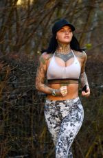 JEMMA LUCY Workingout at a Park in Manchester 01/20/2018