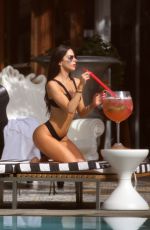 JEN SELTER in Bikini at a Pool in Miami Beach 01/25/2018