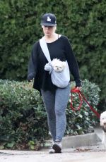 JENNIE GARTH Out with Her Dogs in Los Angeles 01/16/2018