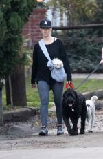 JENNIE GARTH Out with Her Dogs in Los Angeles 01/16/2018