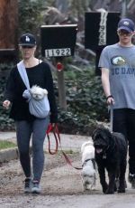 JENNIE GARTH Out with Her Dogs in Los Angeles 01/16/2018