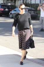 JENNIFER GARNER Arrives at Community United Methodist Church in Pacific Palisades 01/28/2018