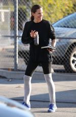 JENNIFER GARNER Out for Coffee After Morning Workout in Brentwood 01/13/2018