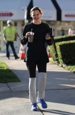 JENNIFER GARNER Out for Coffee After Morning Workout in Brentwood 01/13/2018
