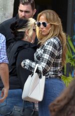 JENNIFER LOPEZ in Tight Jeans Out for Lunch in Miami 01/15/2018