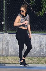 JENNIFER LOPEZ Workout in Los Angeles 12/31/2017