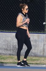 JENNIFER LOPEZ Workout in Los Angeles 12/31/2017