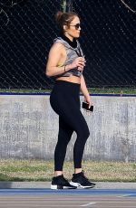 JENNIFER LOPEZ Workout in Los Angeles 12/31/2017