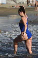 JENNIFER METCALFE in Swimsuit at a Beach in Tenerife 01/20/2018
