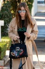 JESSICA BIEL Arrives at Au Fudge in West Hollywood 01/10/2018