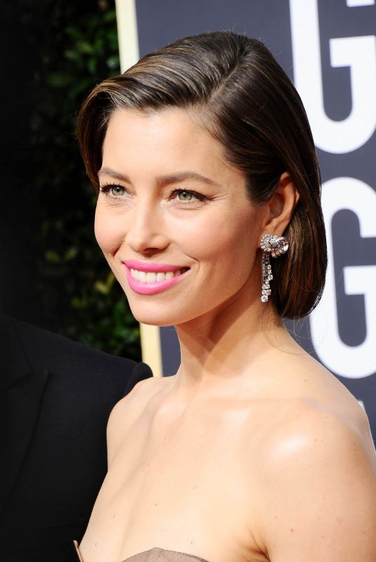 JESSICA BIEL at 75th Annual Golden Globe Awards in Beverly Hills 01/07/2018