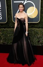 JESSICA BIEL at 75th Annual Golden Globe Awards in Beverly Hills 01/07/2018