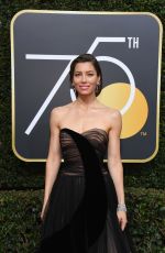 JESSICA BIEL at 75th Annual Golden Globe Awards in Beverly Hills 01/07/2018