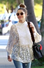 JESSICA BIEL Out Shopping in Los Angeles 01/27/2018