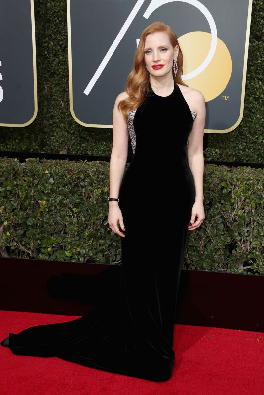 JESSICA CHASTAIN at 75th Annual Golden Globe Awards in Beverly Hills 01/07/2018