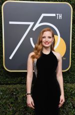 JESSICA CHASTAIN at 75th Annual Golden Globe Awards in Beverly Hills 01/07/2018