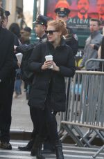 JESSICA CHASTAIN Heading to Host Saturday Night Live in New York 01/20/2018