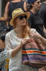 JESSICA CHASTAIN Shopping at a Market in Sydney 01/27/2018